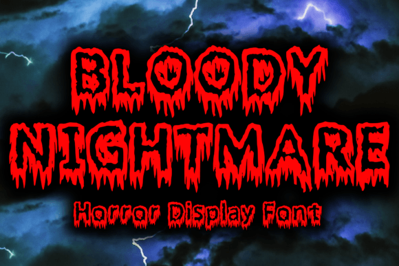 Bloody Nightmare: A Display Font for Horror-Themed Editorial Design