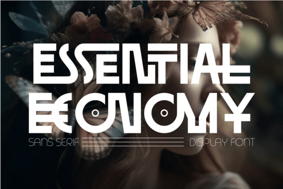Essential Economy: A Futuristic Display Font for Handmade Brands