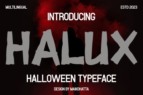 Halux: A Spooky Display Font for Halloween Crafts & Products