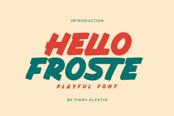 Hello Froste: A Vibrant Display Font for Crafters & Sellers