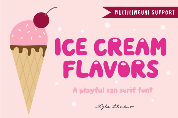 Ice Cream Flavors: A Playful Display Font That Delivers