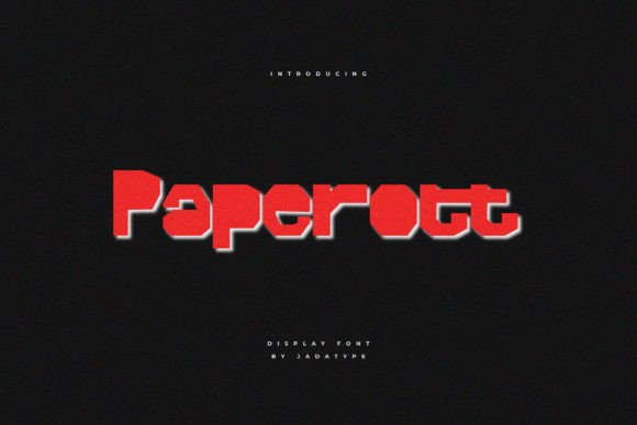Paperott: A Paper-Cut Display Font for Handmade Brands