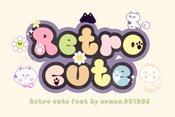 Retro Cute Font: Playful Display Type for Handmade Brands