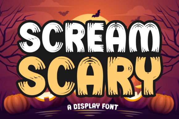 Scream Scary Font: Friendly Spooky Display Type for Crafters