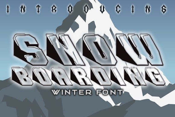 Snowboarding: A Display Font with Dimension and Delight